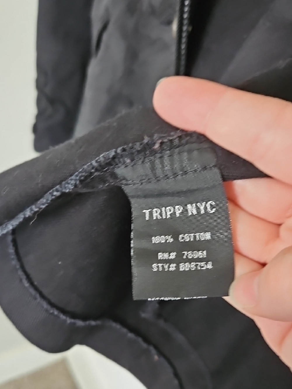 Tripp NYC Black Military-Inspired Hooded Coat with Faux Fur Trim - Picture 6 of 9